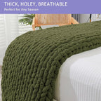 Bigacogo Chunky Knit Throw Blanket - Image 5