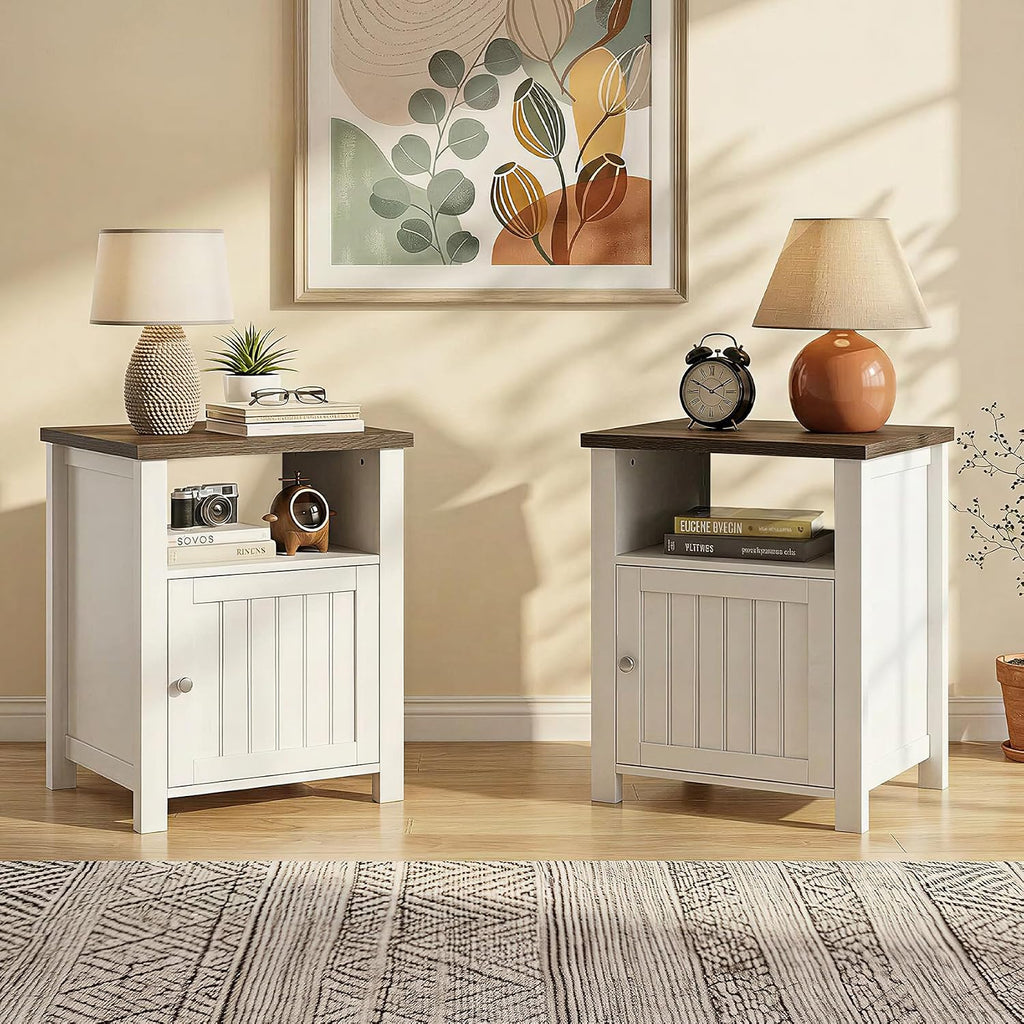 ChooChoo Farmhouse Nightstands with Storage