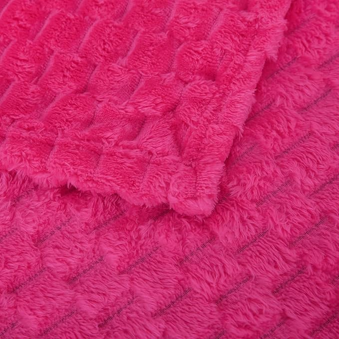 Puncuntex Hot Pink Throw Blanket 50"×60" inches Gifts - Image 8