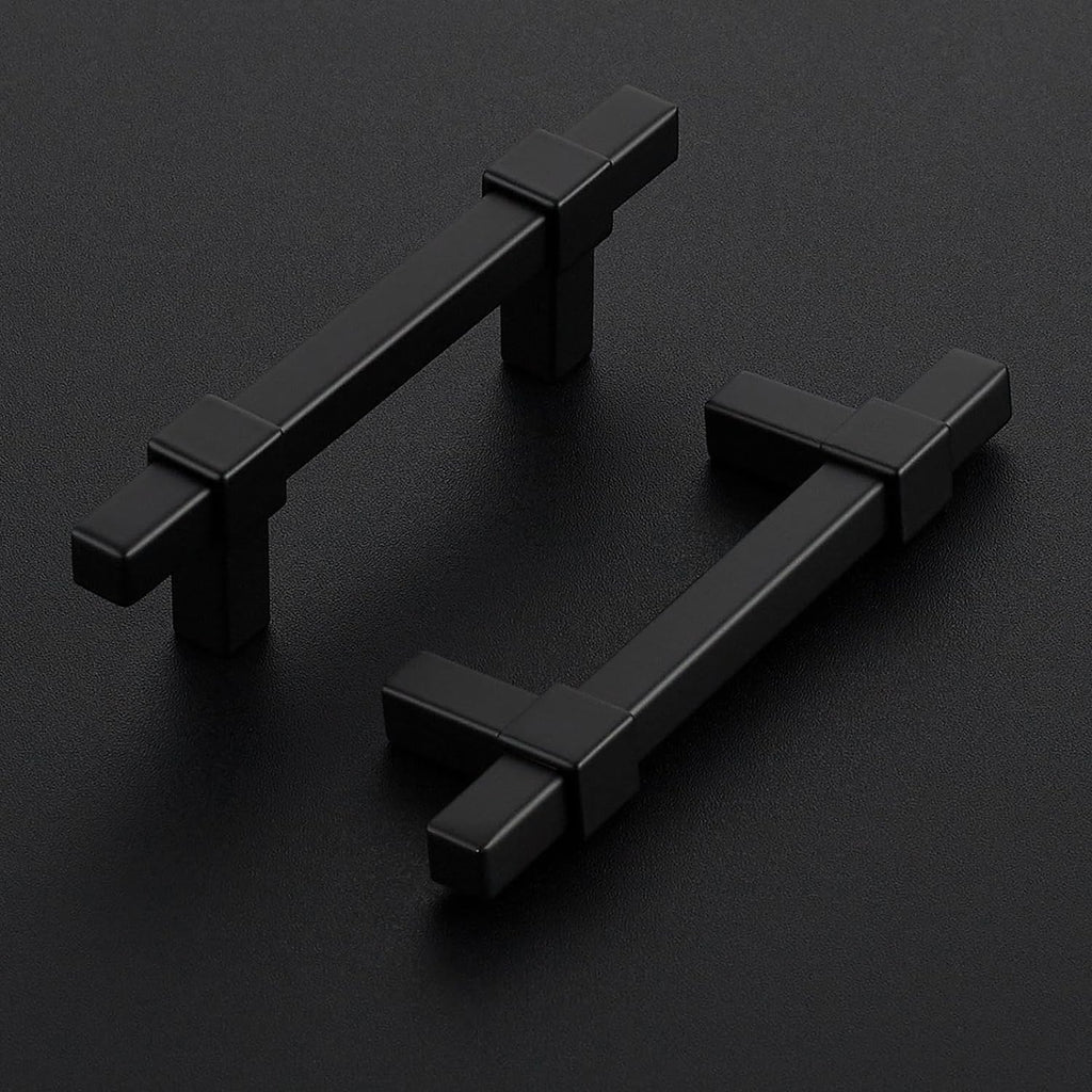 30 Pack Black Cabinet Handles, 3" Hole Center Drawer Pulls Cabinet Hardware