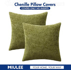 MIULEE Pack of 2 Couch Throw Pillow Covers 20x20 Inch Olive Green Modern Boho - Image 7