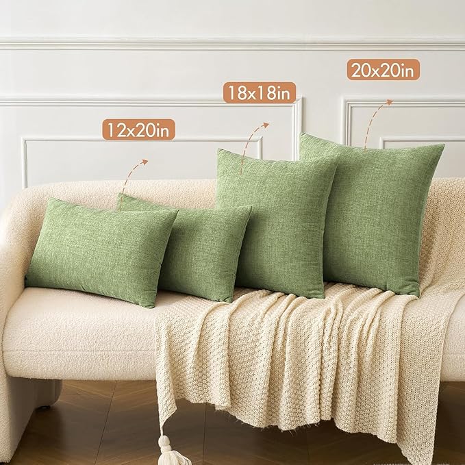 MIULEE Pack of 2 Couch Throw Pillow Covers 14x22 Inch Spring Soft Sage Green - Image 5