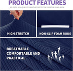 ZNSAYOTX Super Stretch Chair Slipcover, New Striped Sofa Chair Covers - Image 3