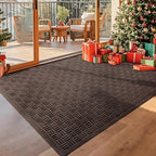 Mibao Front Door Mat Indoor Outdoor Entrance, Dirt Trapping Waterproof by Mibao