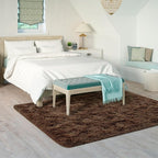 Goideal Fluffy Rug for Bedroom Living Room, 4x6 Brown Area Rugs, Faux Fur Shag - Image 3