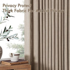 MIULEE Pinch Pleated Thick Linen Curtains 108 Inches Length 2 Panels - Image 7