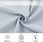 NICETOWN Greyish White Kitchen Curtain Panels - Image 3