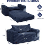 MAXYOYO Convertible Sofa Bed, Pull-Out Loveseat Couch Bed for Small Space