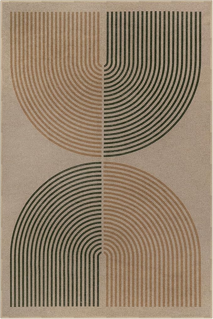 Lahome Enfys Modern Rainbow Easy Jute Office Rug, Washable Rugs 4x6 - Image 7