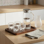 Solid Walnut Small Serving Tray - 11.81" x 7.8" x 0.79" One Piece Walnut Tray 1/4‘’ deep for Coffee Table, Breakfast,Bathroom Vanity, Perfume Display,Home Decor, Natural Finish, No Glue Joints