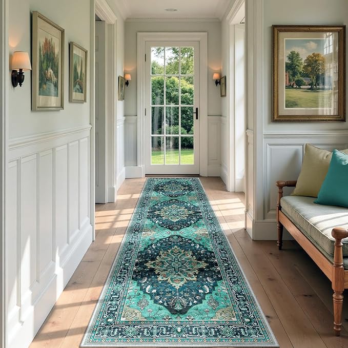 RELEANY Area Rugs 3'x9' Runner Rug Non Slip Washable - Image 2