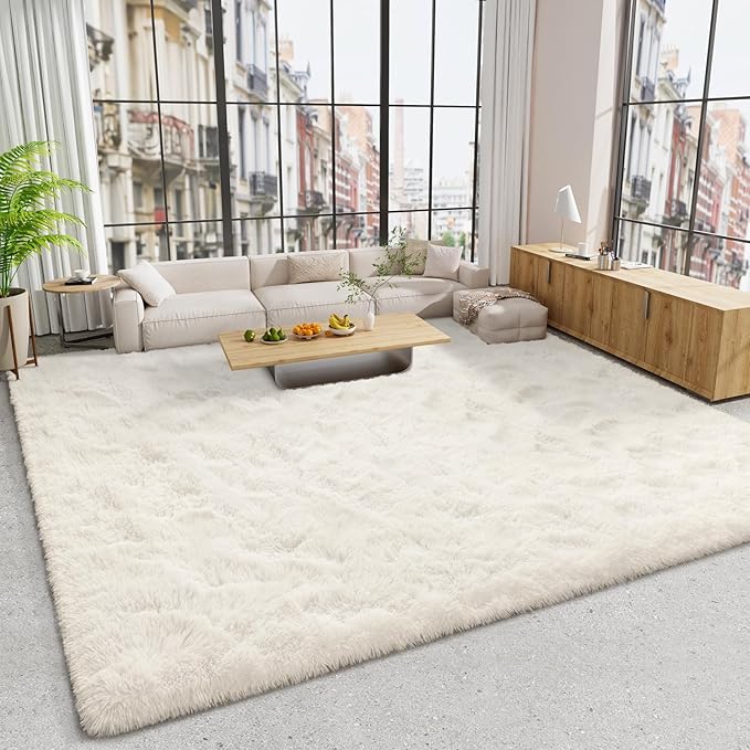 LOCHAS Ultra Soft Indoor Modern 10x14 Area Rugs Fluffy Living Room Carpets by LOCHAS