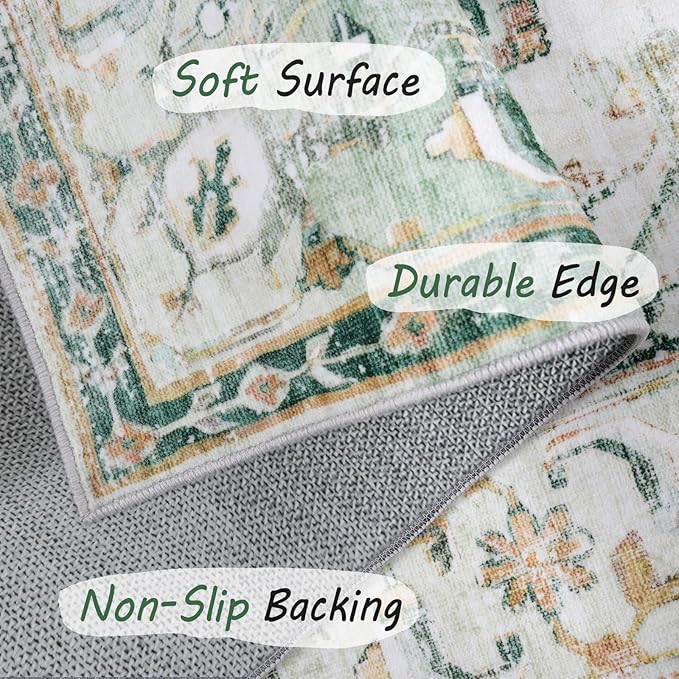 8x10 Boho Area Rug, Machine Washable Area Rugs 8x10 - Image 3
