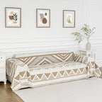 MYSKY HOME Boho Couch Cover for Dogs Washable Khaki Rhombic Couch Sofa - Image 2