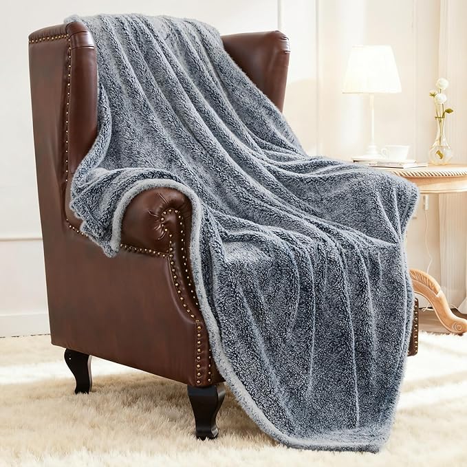 Exclusivo Mezcla Plush Fuzzy Fleece Throw Blanket Extra Large, Super Soft by ExclusivoMezcla