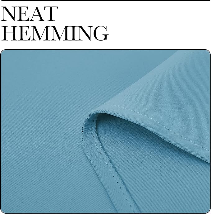 NICETOWN Teal Blue Blackout Curtains 120 inches Length - Image 6