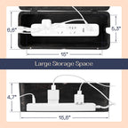 Large Cable Management Box, Wood Wire Organizer & Power Strip Cord Hider