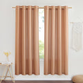 NICETOWN Thick Linen Burlap Terracotta Curtains, Privacy Curtains That Let by NICETOWN