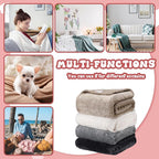Newwiee 4 Pcs Flanne Fleece Throw Blanket - Image 7