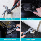 DURATECH 10-Inch Self-Adjusting Wrench, Self-Locking Pipe Wrench