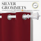 NICETOWN Burgundy Red Blackout Draperies Curtains - Image 3
