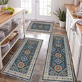HEBE Boho Kitchen Rug Sets 3 Piece by HEBE