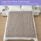 Bigacogo Chunky Knit Throw Blanket - Image 6