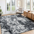 Washable Area Rugs 4'x5' Non-Slip Modern Abstract Soft by RELEANY