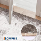 GarveeHome Machine Washable Runner Abstract Hallway Rugs 2x6 Brown
