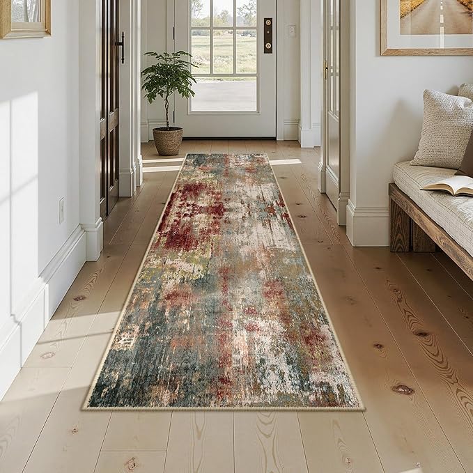 Washable Area Rugs 2x9 Non-Slip Modern Abstract Soft - Image 7