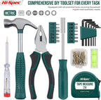 Hi-Spec Small Tool Kit Compact Set for Home and Office DIY, Green