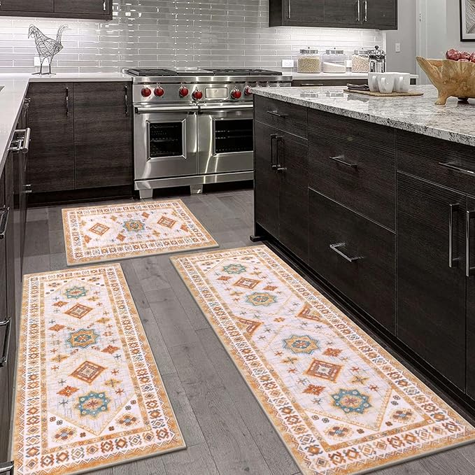 HEBE Boho Kitchen Rug Sets 3 Piece - Image 8