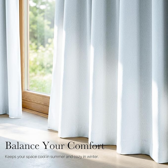 NICETOWN Farmhouse 100% Blackout Linen Curtains - Image 7