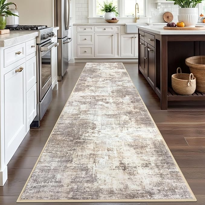 IOHOUZE Abstract Runner Rug 3x12 Ft Washable Runners - Image 2