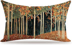 Rustic William Morris Inspired Autumn Forest Decor Pillow Covers 18x18 by Unknown