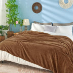 inhand Chocolate Brown Fleece Throw Blanket - Image 5