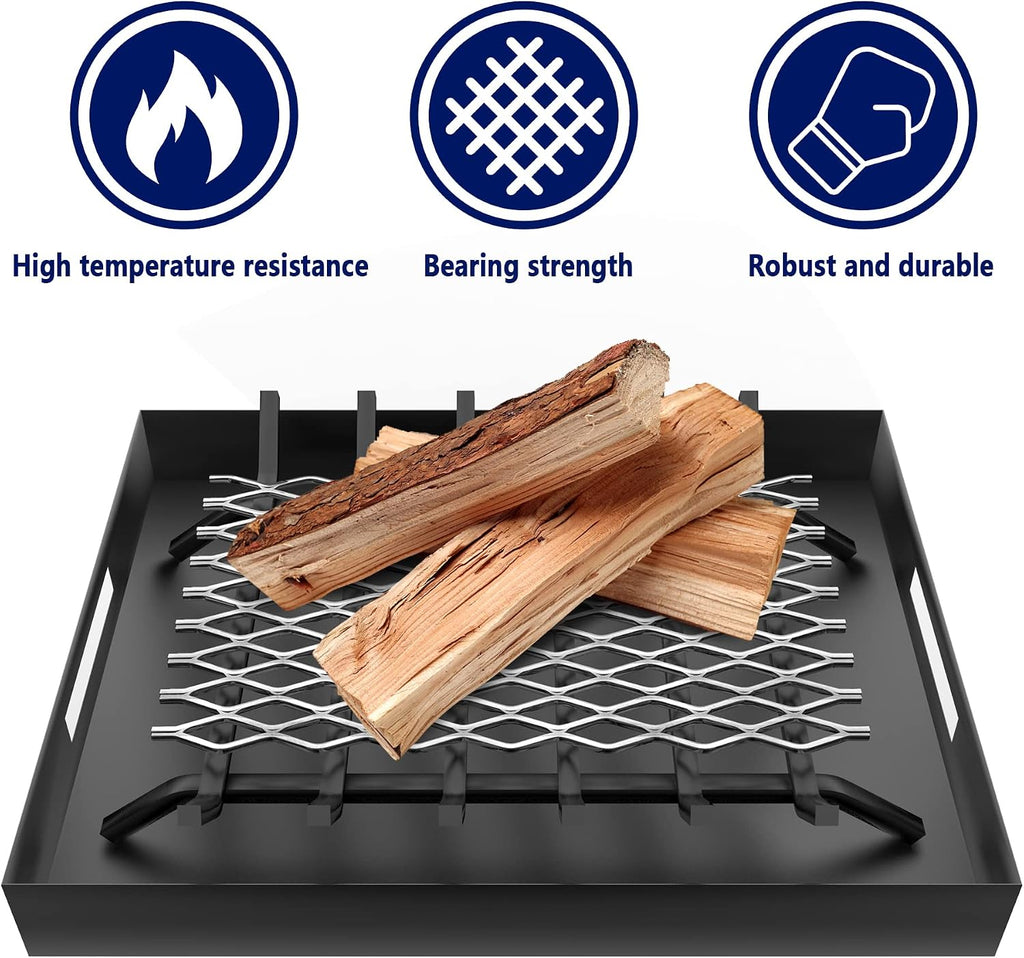 Fireplace Grate Ember Retainer, 16 x 10 Inch Steel Ember Retainer Mesh