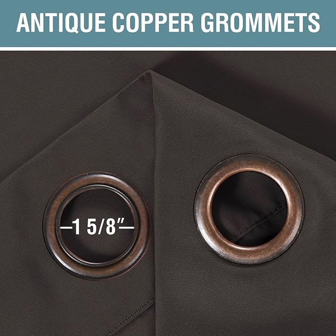 H.VERSAILTEX Brown Blackout Curtains - Image 8