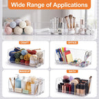 6 Pcs Stackable Storage Bins Open Front Clear Pantry Organizer