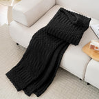 50x70 Inch Black Throw Blanket - Soft & Fluffy Fleece, Cute & Aesthetic, Perfect for Sofa, Couch, Chair, Bed, Living Room & Bedroom, All-Season Use, Plush & Cozy Decorative Blanket