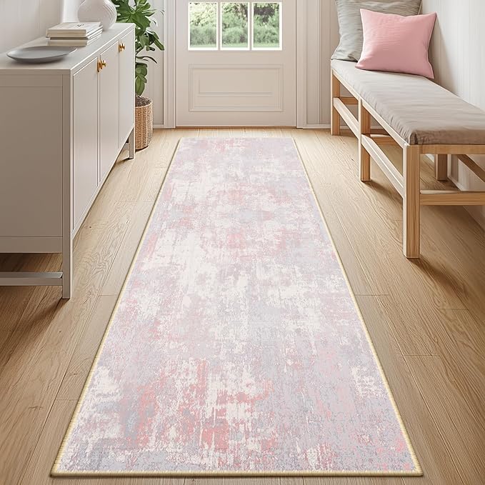 Washable Area Rugs 2'x8' Non-Slip Modern Abstract Soft - Image 7