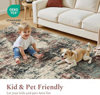 Rugflix 5x7 Area Rugs for Living Room, Washable Large Rug Stain-Resistant Low - Image 6