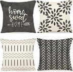 YCOLL Pillow Covers 16x16 Set of 4, Modern Sofa Throw Pillow Cover, Decorative by PillowCoversExpert
