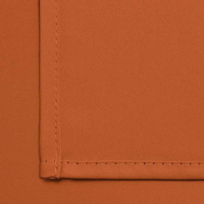 Yakamok Soft and Smooth Orange Blackout Curtains - Image 7