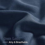 Extra Long Denim Blue Linen Curtains 120 Inch - Image 5
