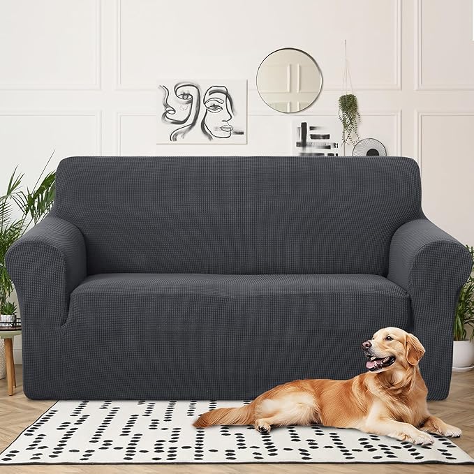 U-NICE HOME Oversized Stretch Loveseat Couch Cover Sofa Covers Washable Sofa - Image 2