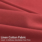 Christmas Red Linen 120 Inch Curtains - Image 4