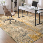 Ompaa Living Room Rug 6x9 Beige Area Rug Machine Washable Boho Rug Non Slip - Image 5