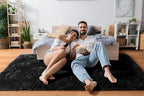 ONASAR Black Area Rugs for Bedroom Living Room, Fluffy Fuzzy Shaggy 4x6 Bedside - Image 7