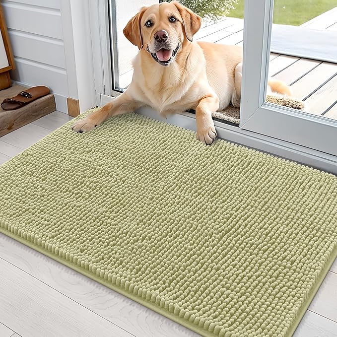 OLANLY Dog Door Mat for Muddy Paws 36x24, Absorbs Moisture and Dirt, Absorbent by OLANLY